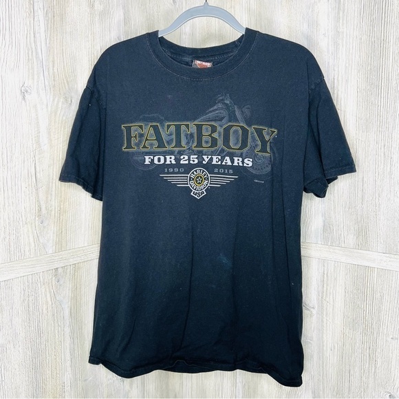 Harley Davidson Fatboy 25 Years T Shirt - Picture 1 of 5